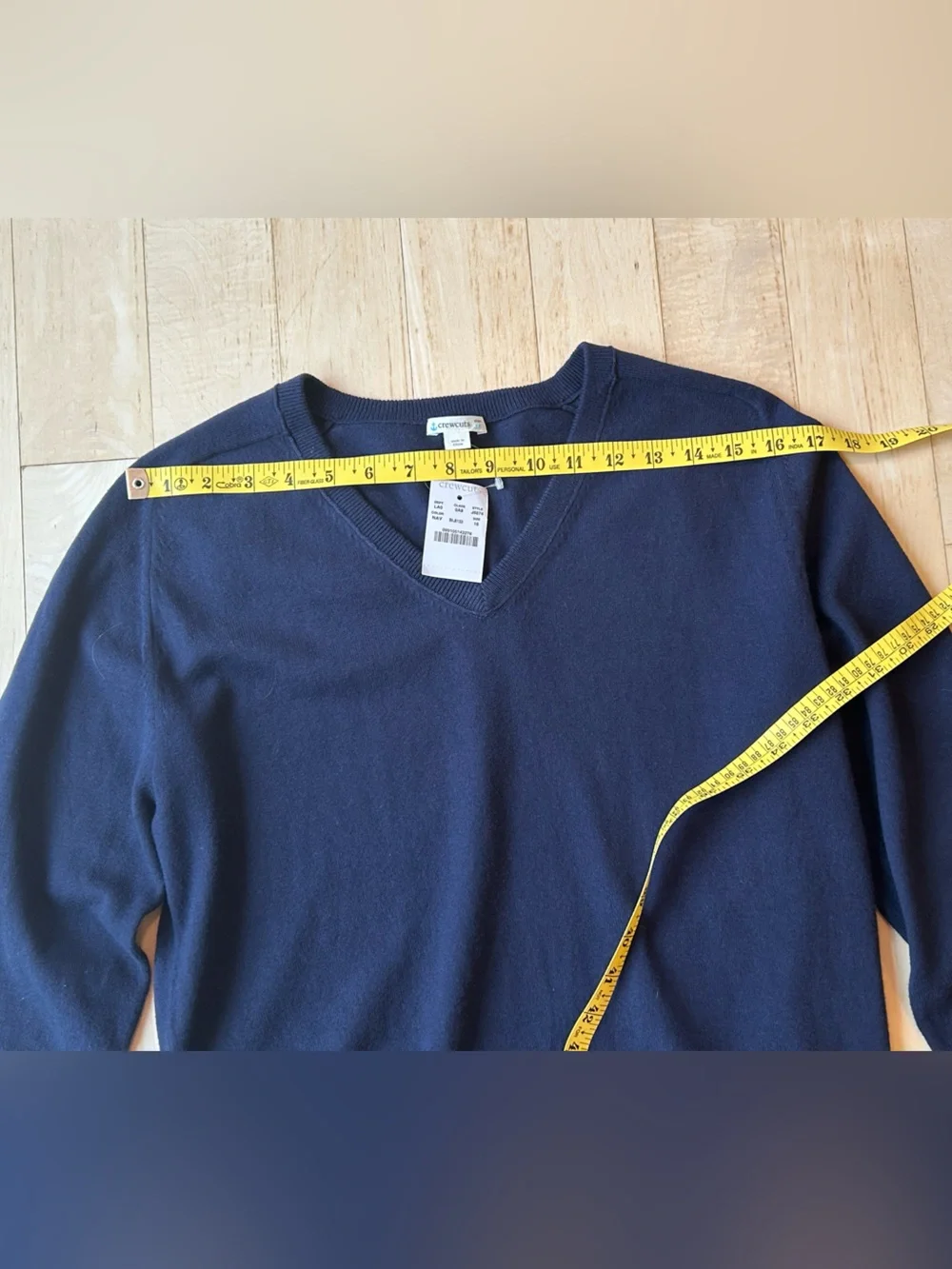 J.Crew Cotton/Cashmere V-Neck Navy Blue Sweater Size Small NWT